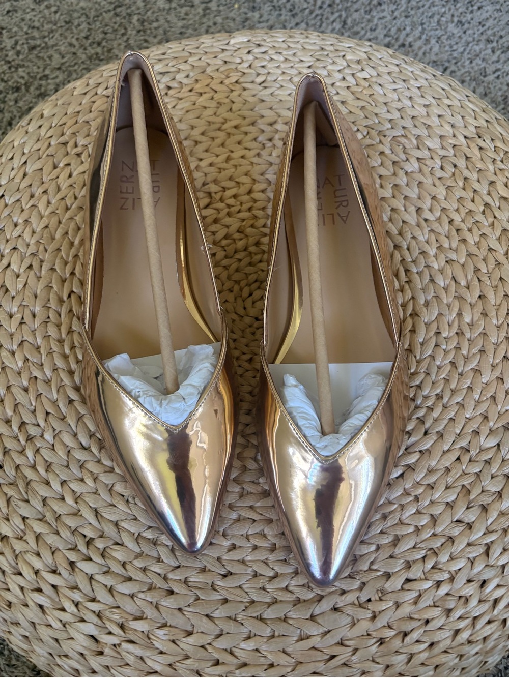Naturalizer Womens Havana Pointed Toe Slip On Dress Ballet Flat, Size 5.5